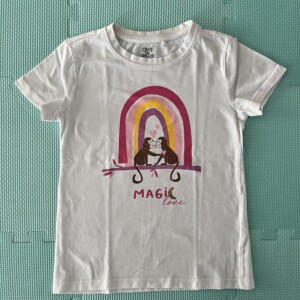 Ovs - T-SHIRT Bianca con scimmiette e arcobaleno da Femmina
