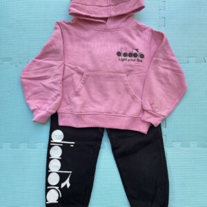 Diadora - COMPLETO Rosa pantalone nero da Femmina