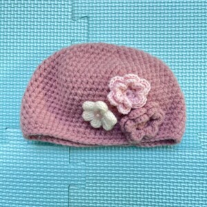 BERRETTO Rosa con fiori da Femmina